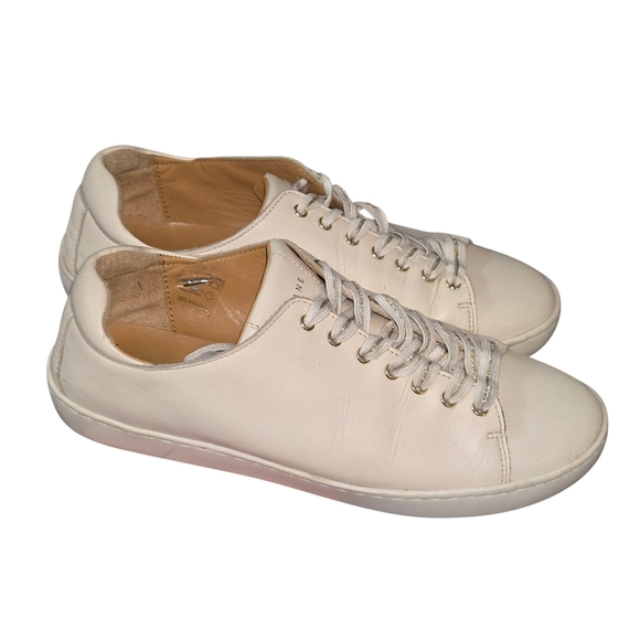 Sezane Cream Leather Footwear Sneaker